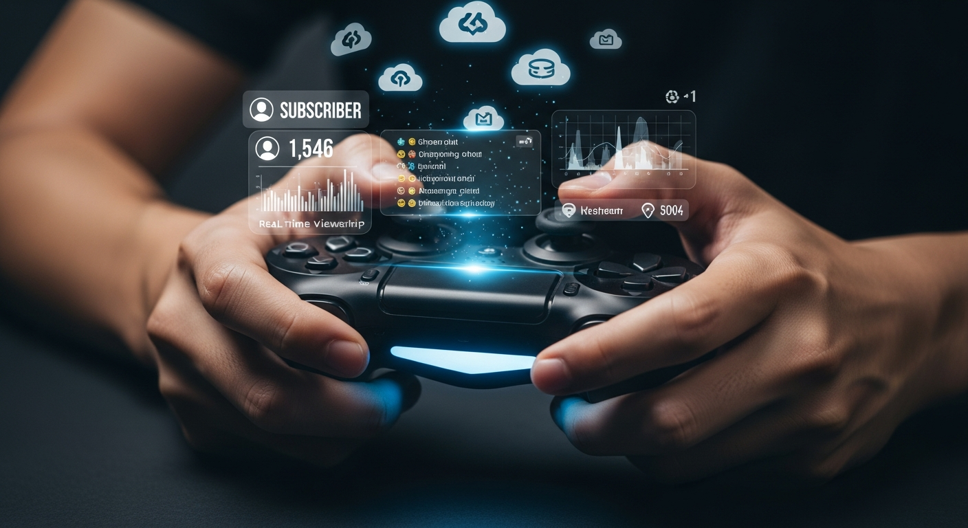 Les mains d'un joueur avec une manette symbolisant le cloud gaming et le streaming