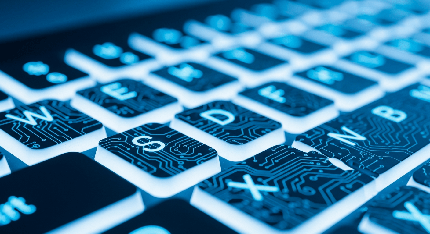 Cookie informatique visualisé par un clavier d'ordinateur avec données numériques stockées