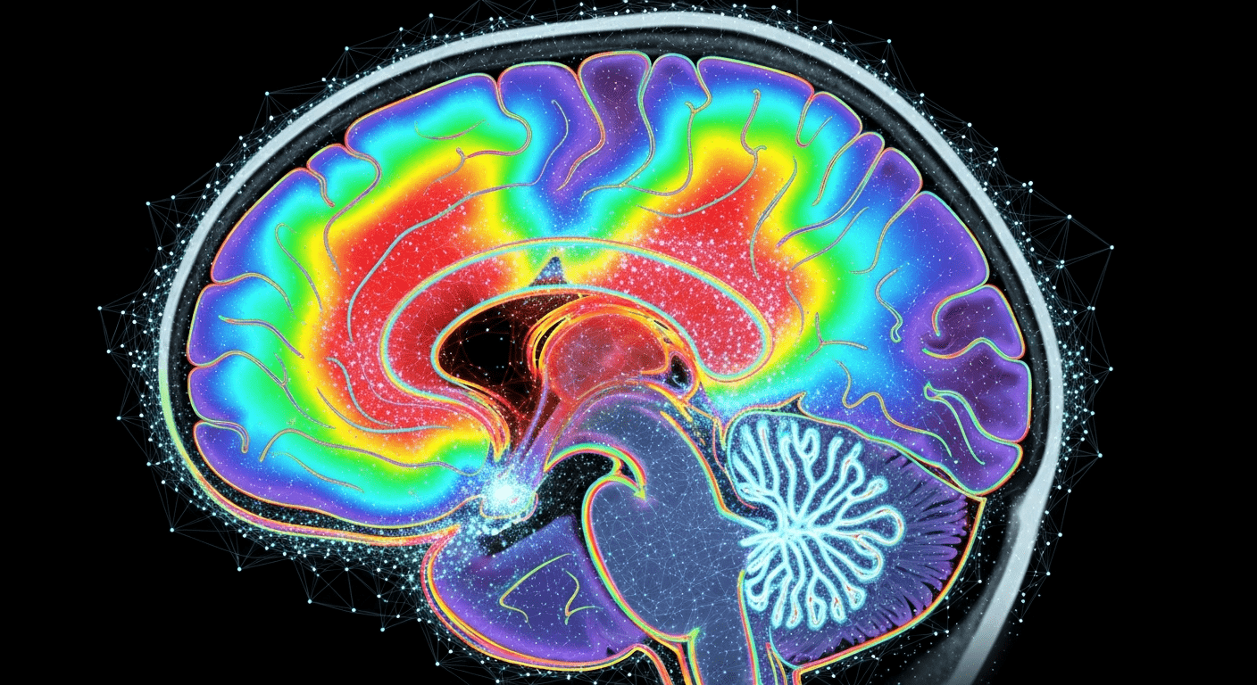 Imagerie cérébrale montrant les régions affectées par la maladie à corps de Lewy et ses symptômes neurologiques