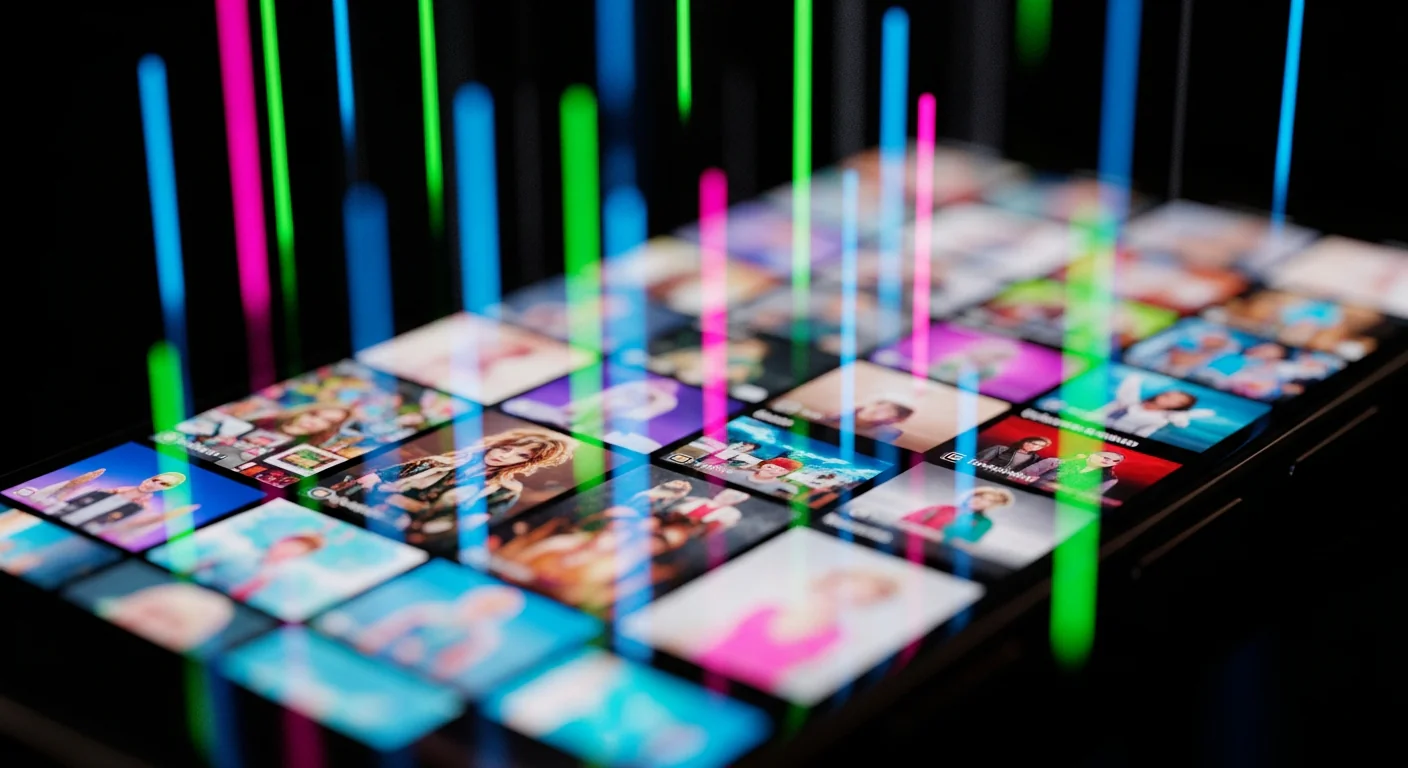 Écran de téléphone avec défilement rapide de vidéos courtes symbolisant les formats courts