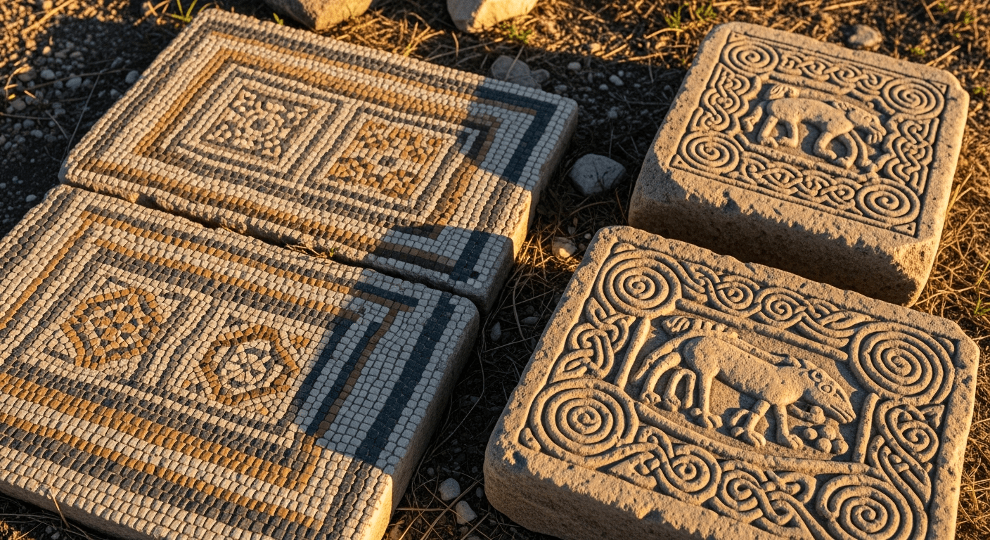 Vestiges archéologiques gaulois et romains illustrant l'histoire millénaire de la France