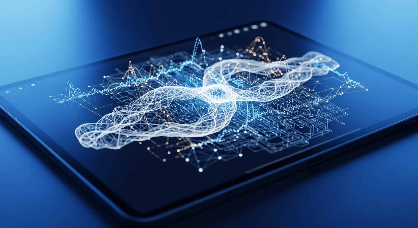 L'IA et art : visualisation d'une génération numérique avec patterns algorithmiques luminescents