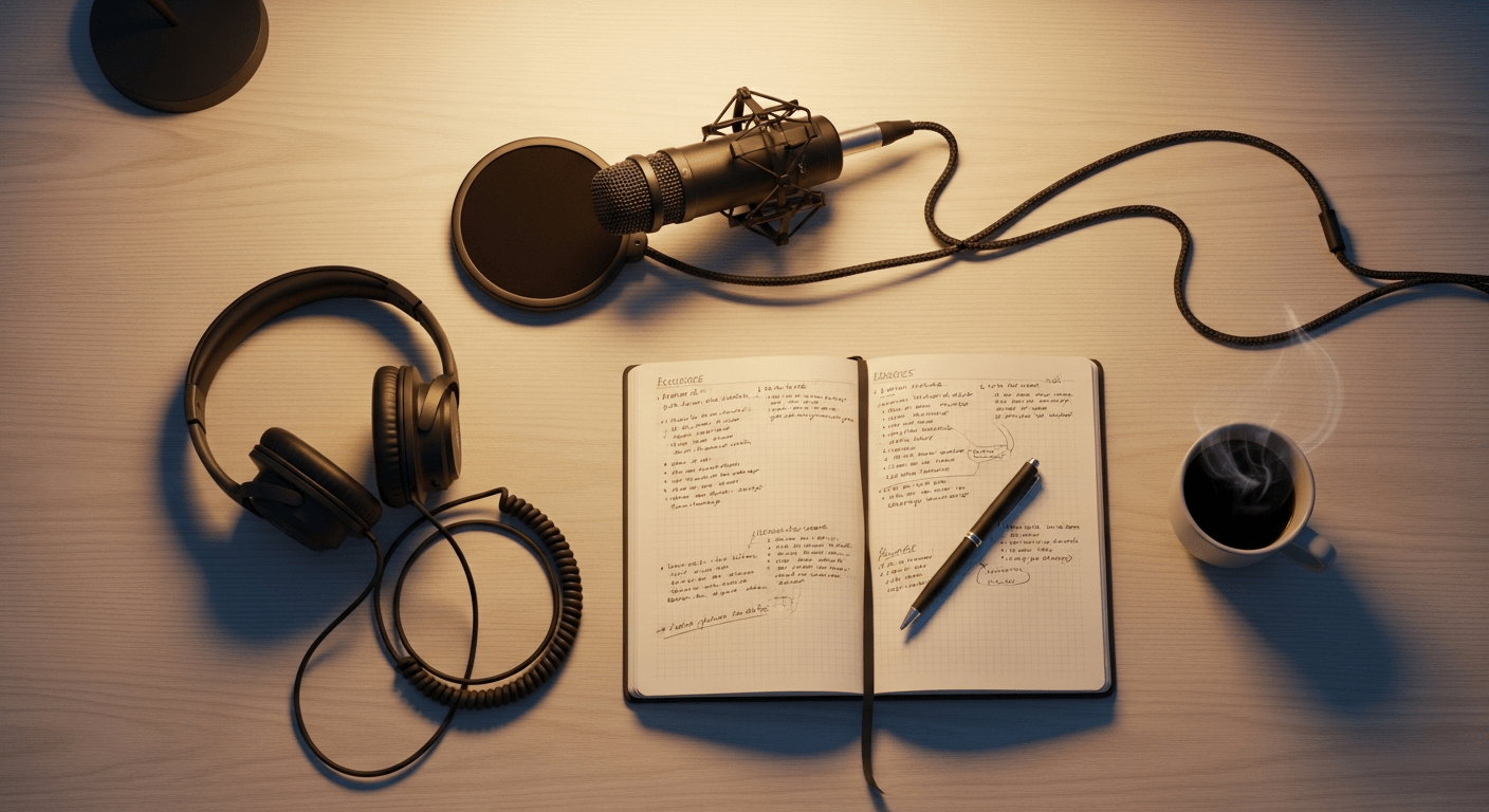 Configuration de podcast true crime reflétant la fascination croissante pour les histoires criminelles réelles