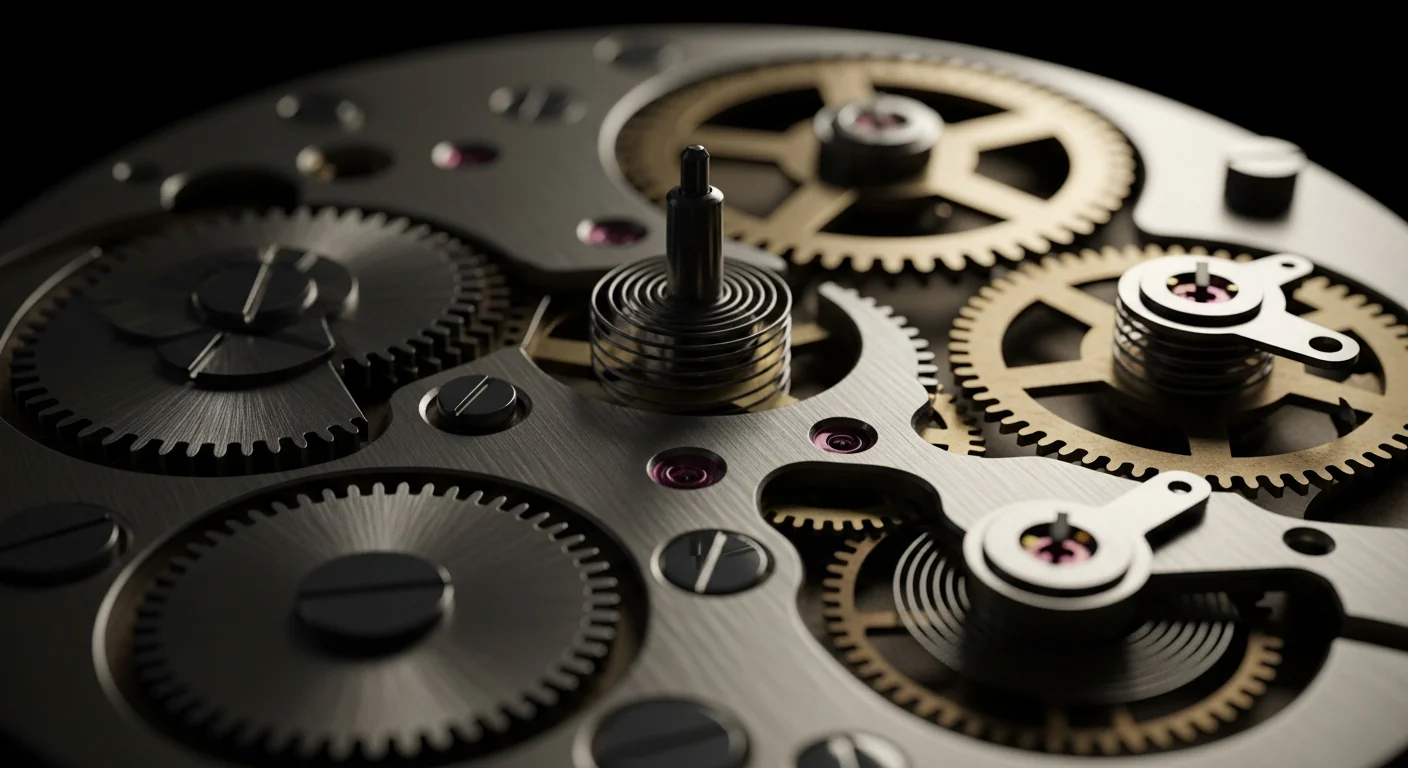Mécanisme d'horloge symbolisant les processus cachés de la procrastination dans notre cerveau