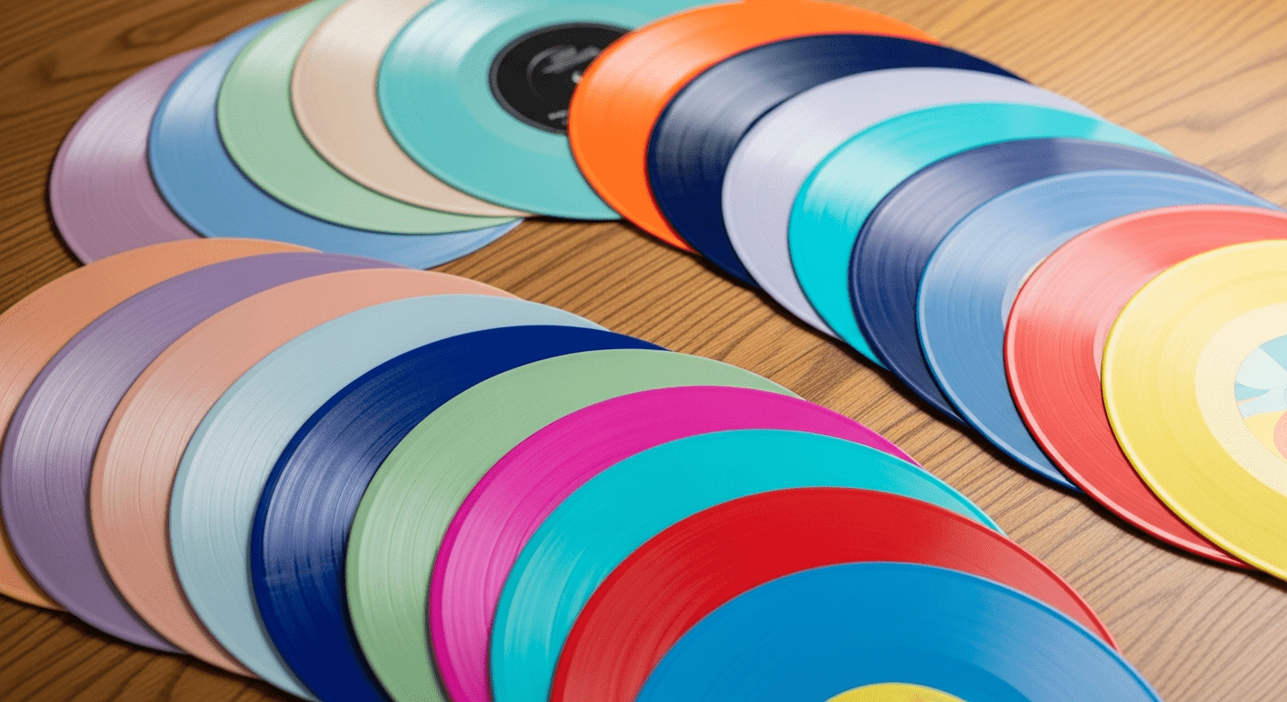 Taylor Swift : collection de vinyles colorés en édition limitée représentant l'économie culturelle autour de ses albums