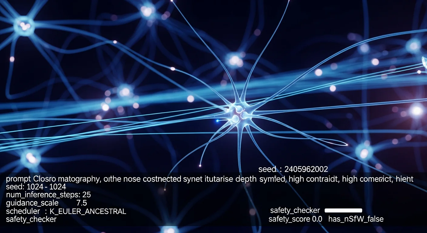 Visualisation de synapses cérébrales et réseau neuronal représentant comment TikTok affecte le cerveau
