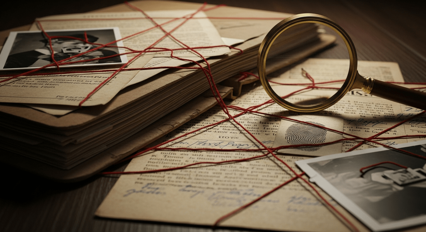 Dossier d'enquête criminelle illustrant la psychologie true crime et les mécanismes d'analyse du cerveau