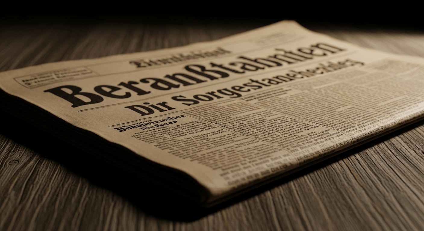adolf hitler : une vieille une de journal allemand des années 1930 évoquant la montée du nazisme (95 caractères)