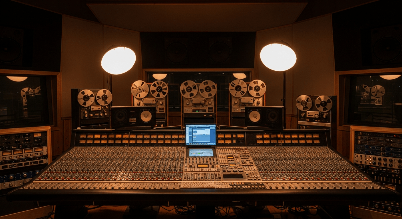 histoire Prince (musicien) : studio d'enregistrement professionnel évoquant les sessions légendaires de Paisley Park
